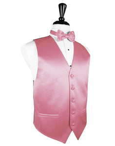 Cardi Rose Petal Luxury Satin Tuxedo Vest