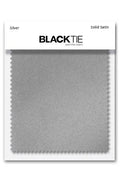 Cardi Silver Luxury Satin Fabric Swatch