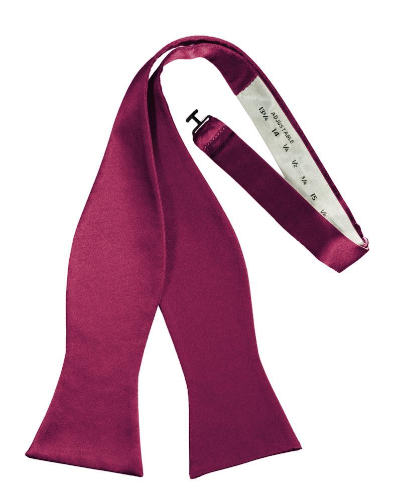Watermelon Luxury Satin Bow Tie - self-tie style, front view