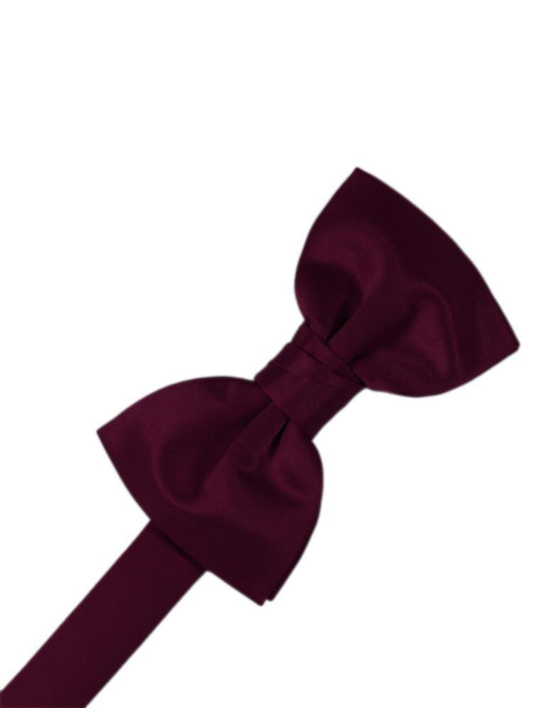 Cardi Pre-Tied Wine Luxury Satin Bow Tie