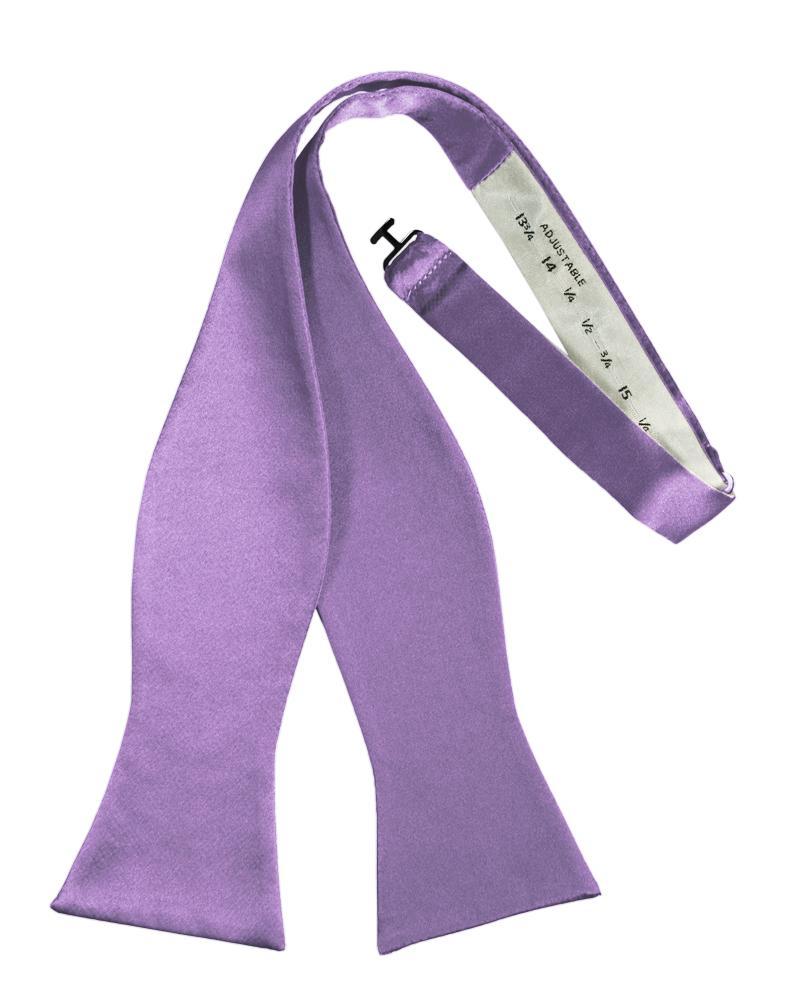 Wisteria Luxury Satin Bow Tie - self-tie style, front view