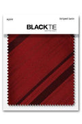 Cardi Apple Striped Satin Fabric Swatch