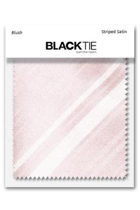 Cardi Blush Striped Satin Fabric Swatch
