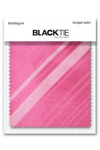 Cardi Bubblegum Striped Satin Fabric Swatch