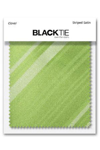 Cardi Clover Striped Satin Fabric Swatch
