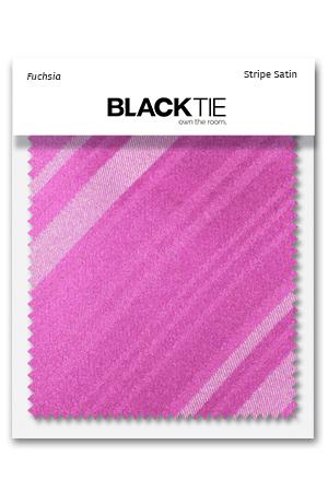 Cardi Fuchsia Striped Satin Fabric Swatch