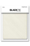 Cardi Ivory Striped Satin Fabric Swatch