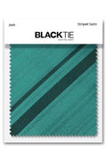Cardi Jade Striped Satin Fabric Swatch