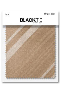 Cardi Latte Striped Satin Fabric Swatch
