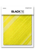 Cardi Lemon Striped Satin Fabric Swatch