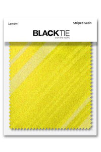 Cardi Lemon Striped Satin Fabric Swatch