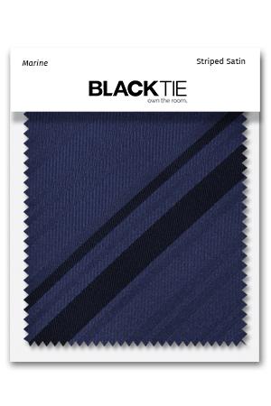Cardi Marine Striped Satin Fabric Swatch