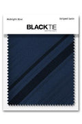 Cardi Midnight Striped Satin Fabric Swatch
