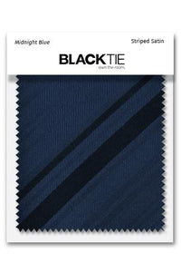 Cardi Midnight Striped Satin Fabric Swatch