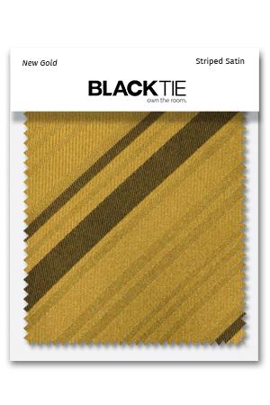 Cardi New Gold Striped Satin Fabric Swatch