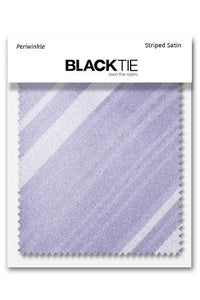 Cardi Periwinkle Striped Satin Fabric Swatch