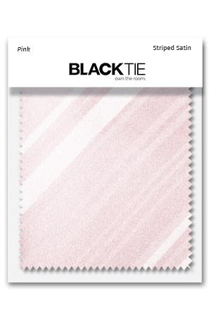 Cardi Pink Striped Satin Fabric Swatch