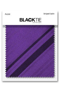 Cardi Purple Striped Satin Fabric Swatch