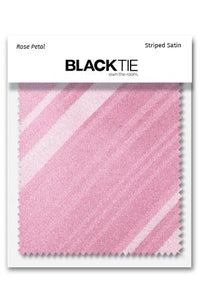Cardi Rose Petal Striped Satin Fabric Swatch
