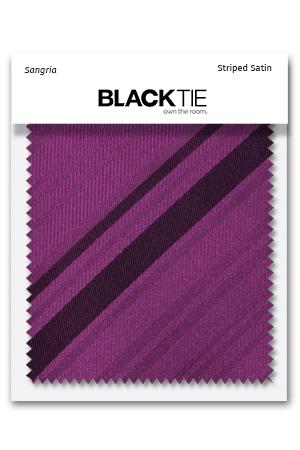 Cardi Sangria Striped Satin Fabric Swatch