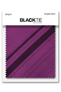 Cardi Sangria Striped Satin Fabric Swatch