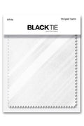 Cardi White Striped Satin Fabric Swatch