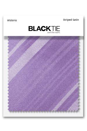 Cardi Wisteria Striped Satin Fabric Swatch