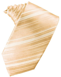Cardi Apricot Striped Satin Necktie