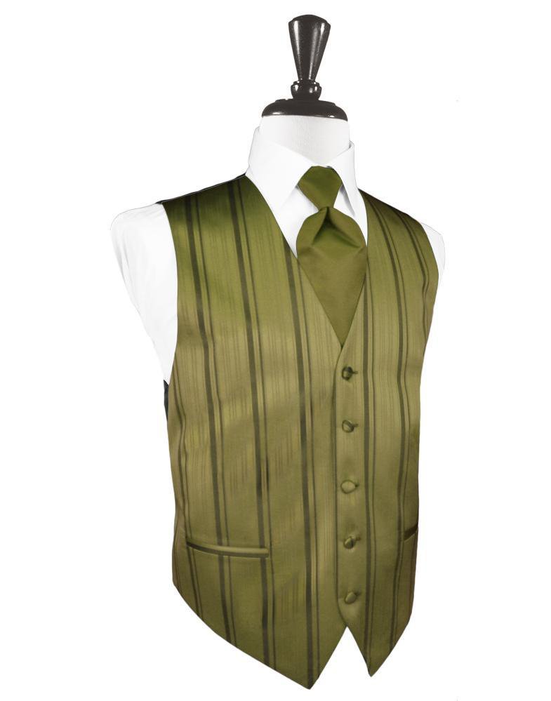 Cardi Fern Striped Satin Tuxedo Vest