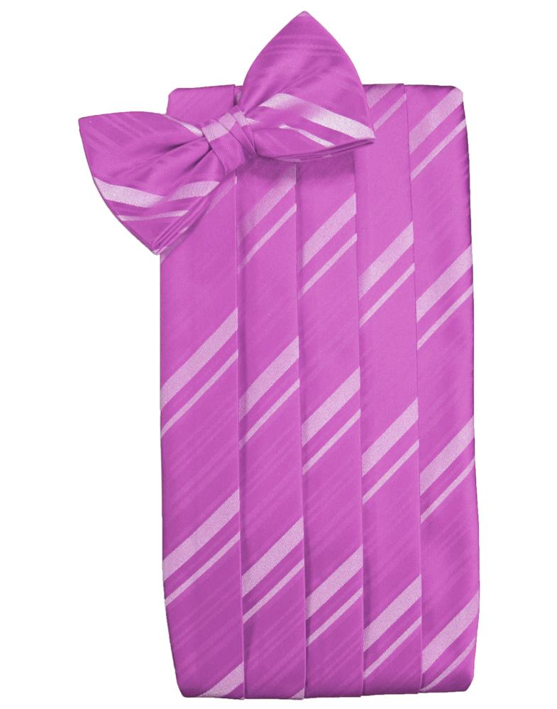 Cardi Fuchsia Striped Satin Cummerbund