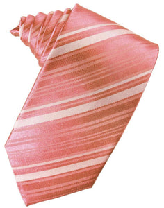 Cardi Guava Striped Satin Necktie