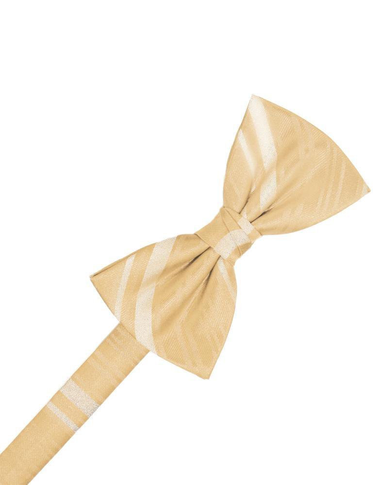 Cardi Pre-Tied Harvest Maize Striped Satin Bow Tie