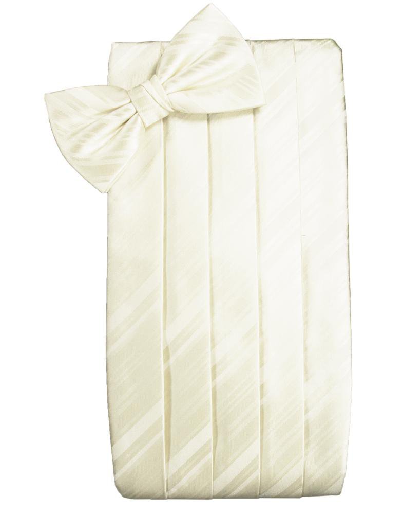 Cardi Ivory Striped Satin Cummerbund