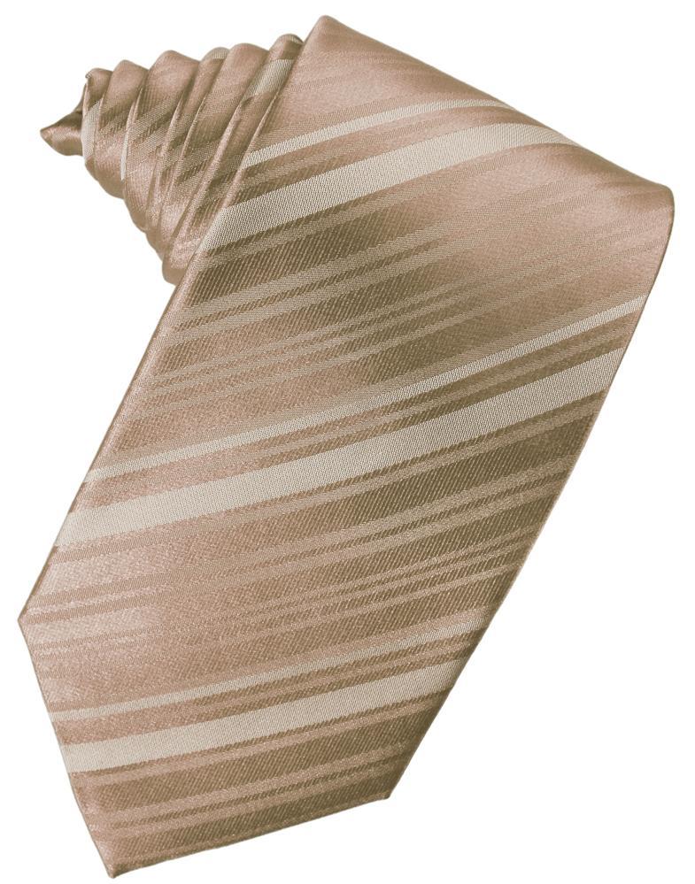 Cardi Latte Striped Satin Necktie