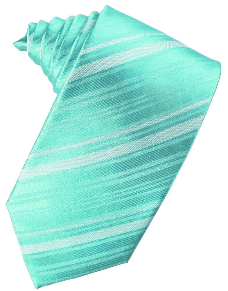 Cardi Mermaid Striped Satin Necktie