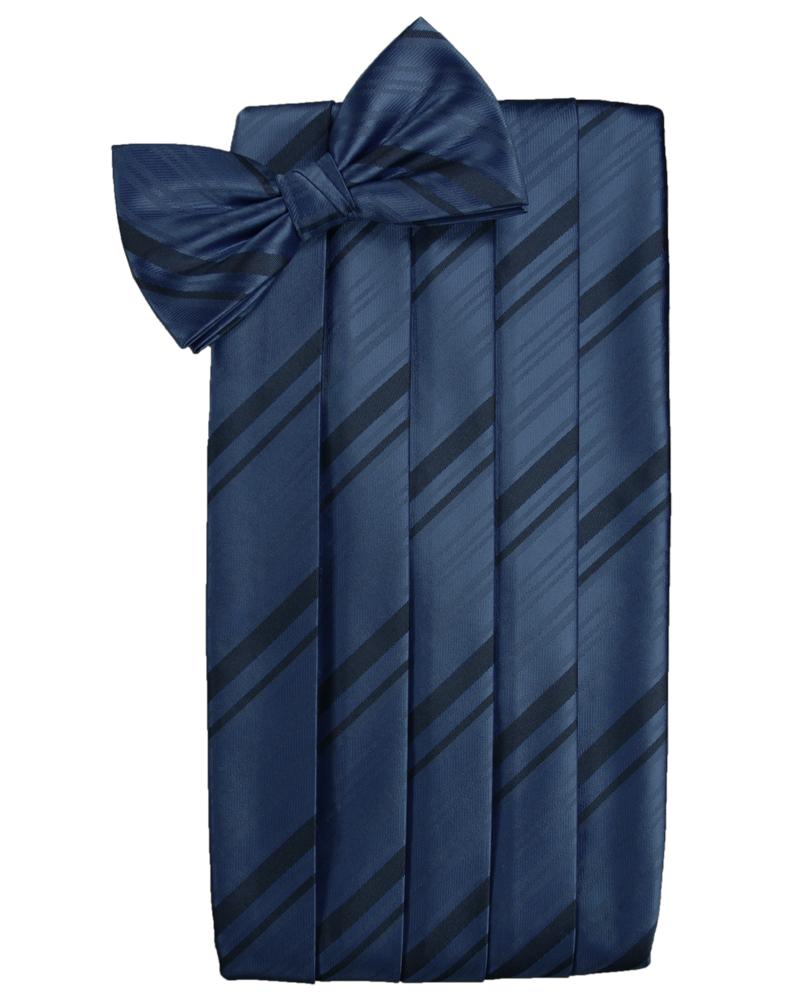 Cardi Peacock Striped Satin Cummerbund