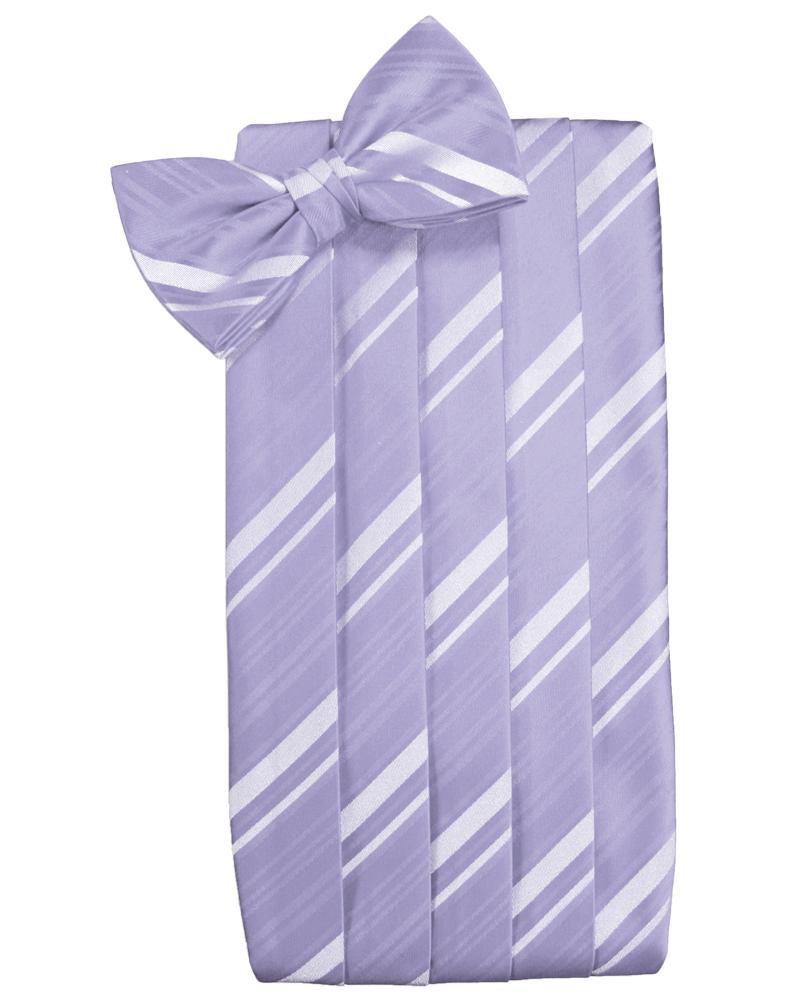 Cardi Periwinkle Striped Satin Cummerbund