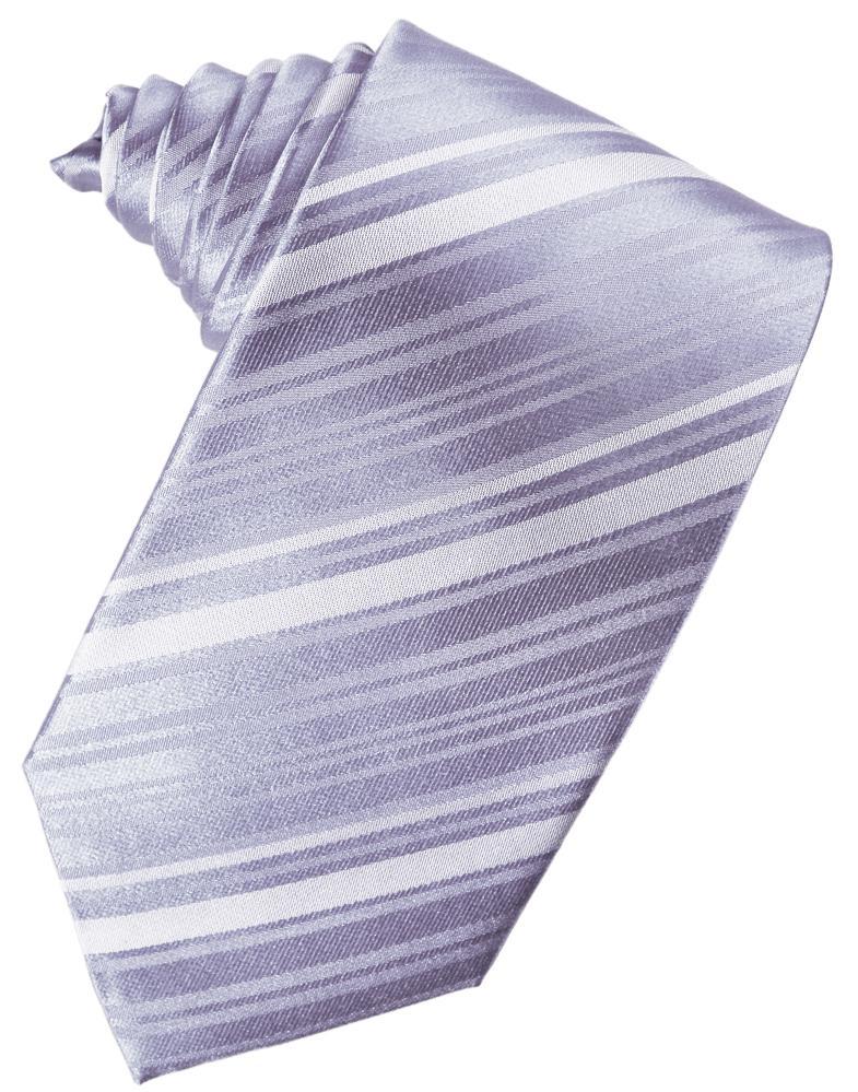 Cardi Periwinkle Striped Satin Necktie