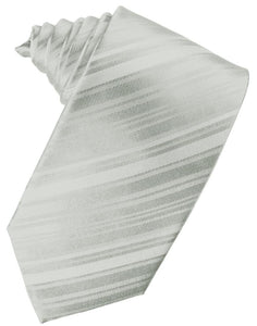 Cardi Platinum Striped Satin Necktie