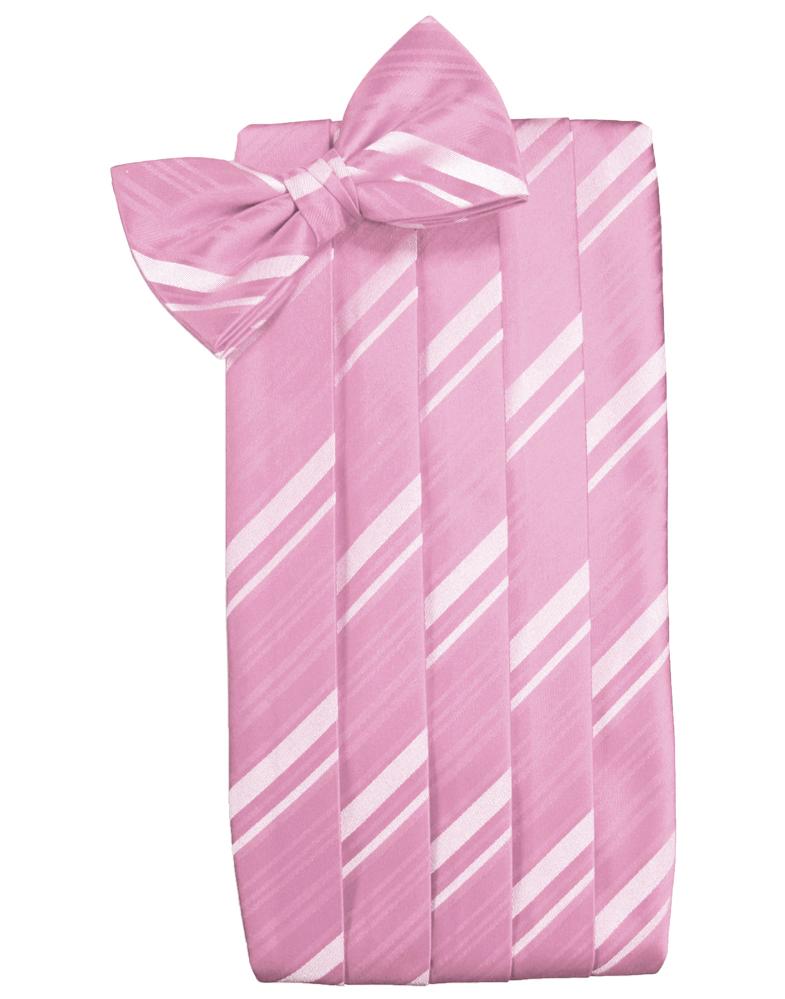 Cardi Rose Petal Striped Satin Cummerbund