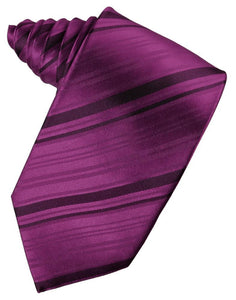 Cardi Sangria Striped Satin Necktie