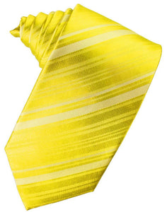 Cardi Sunbeam Striped Satin Necktie