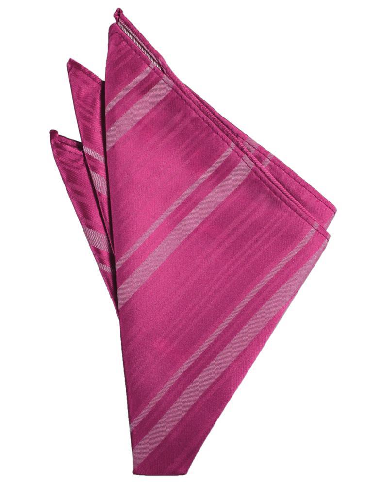 Cardi Watermelon Striped Satin Pocket Square