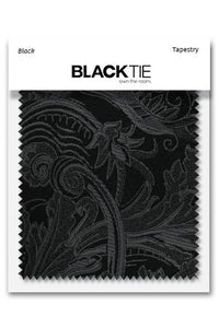 Cardi Black Tapestry Fabric Swatch