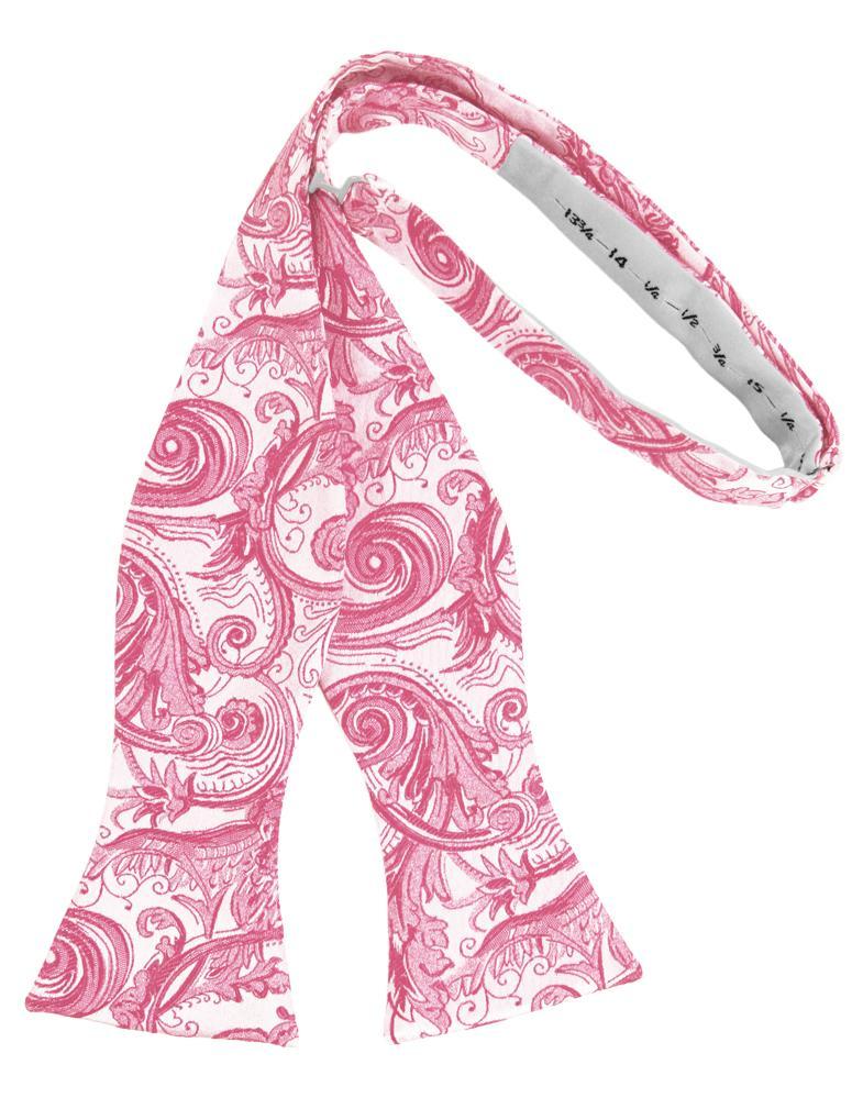 Bubblegum Tapestry Bow Tie - self-tie style, front view