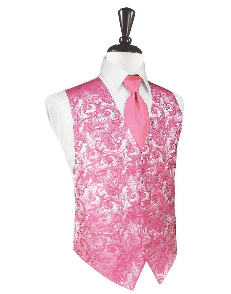 Cardi Bubblegum Tapestry Tuxedo Vest