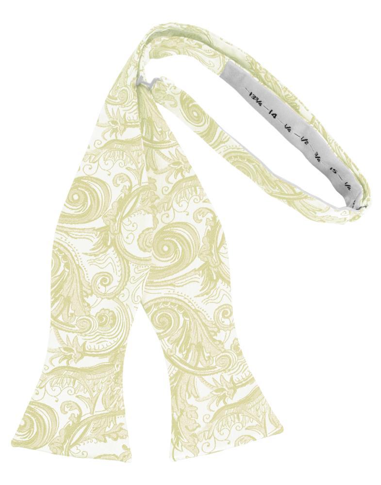 Canary Tapestry Bow Tie - self-tie style, front view