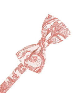 Cardi Pre-Tied Coral Tapestry Bow Tie