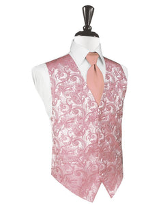 Cardi Coral Tapestry Tuxedo Vest