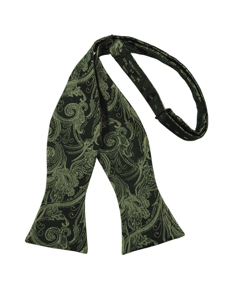 Fern Tapestry Bow Tie - self-tie style, front view